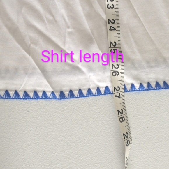 Talbots White Tunic with Colorful Trim - Picture 8 of 9